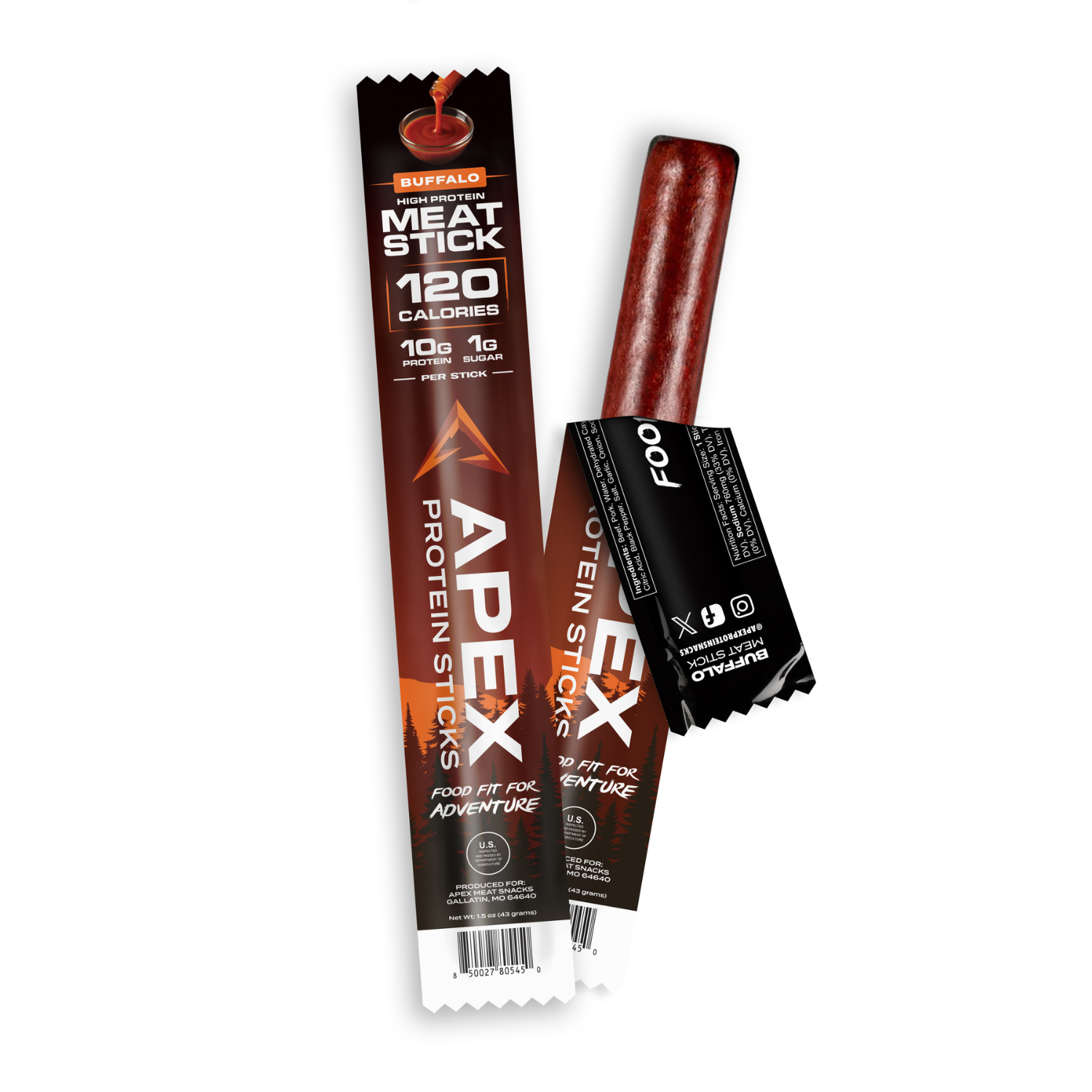 Apex High Protein Meat Stick (Single) - McBee Meat Company