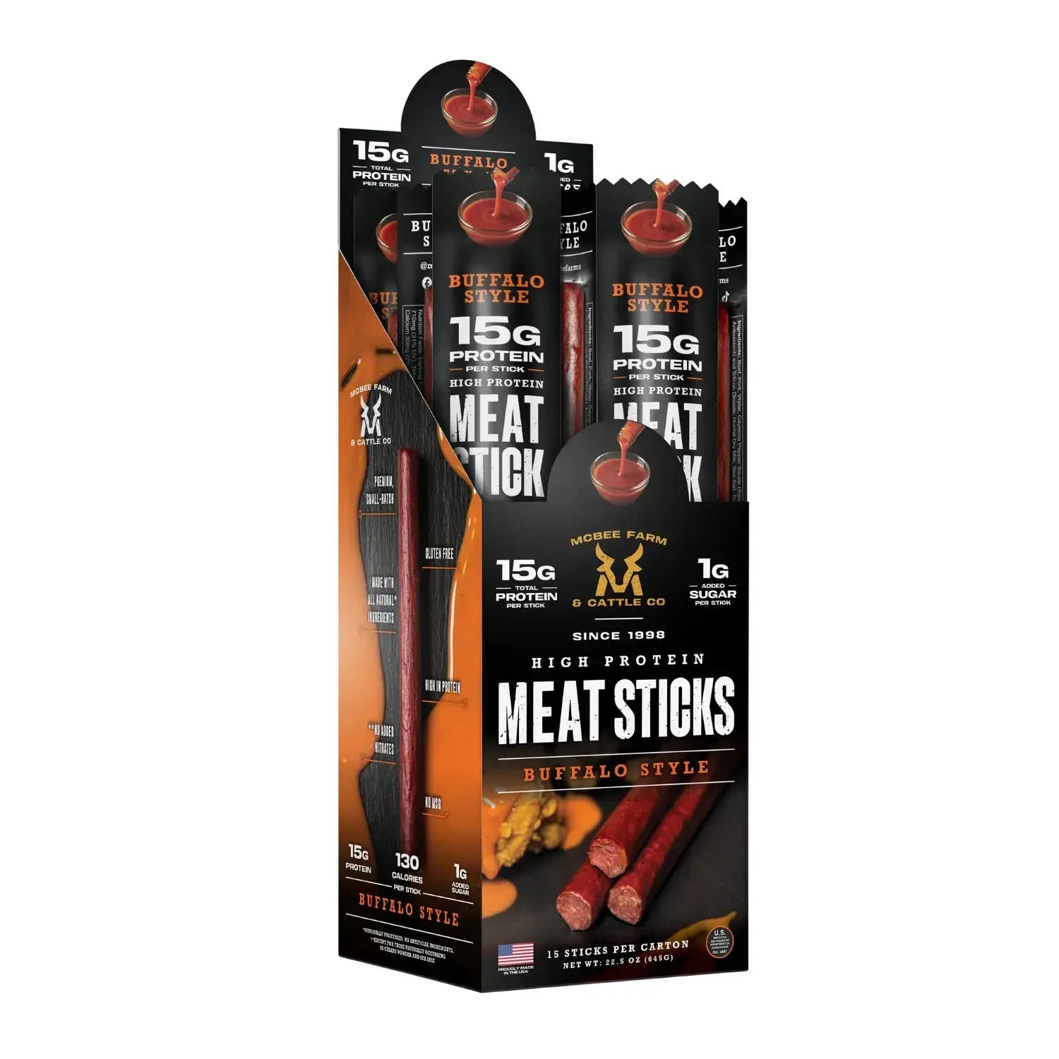 High Protein Meat Sticks (15 Ct) - McBee Meat Company