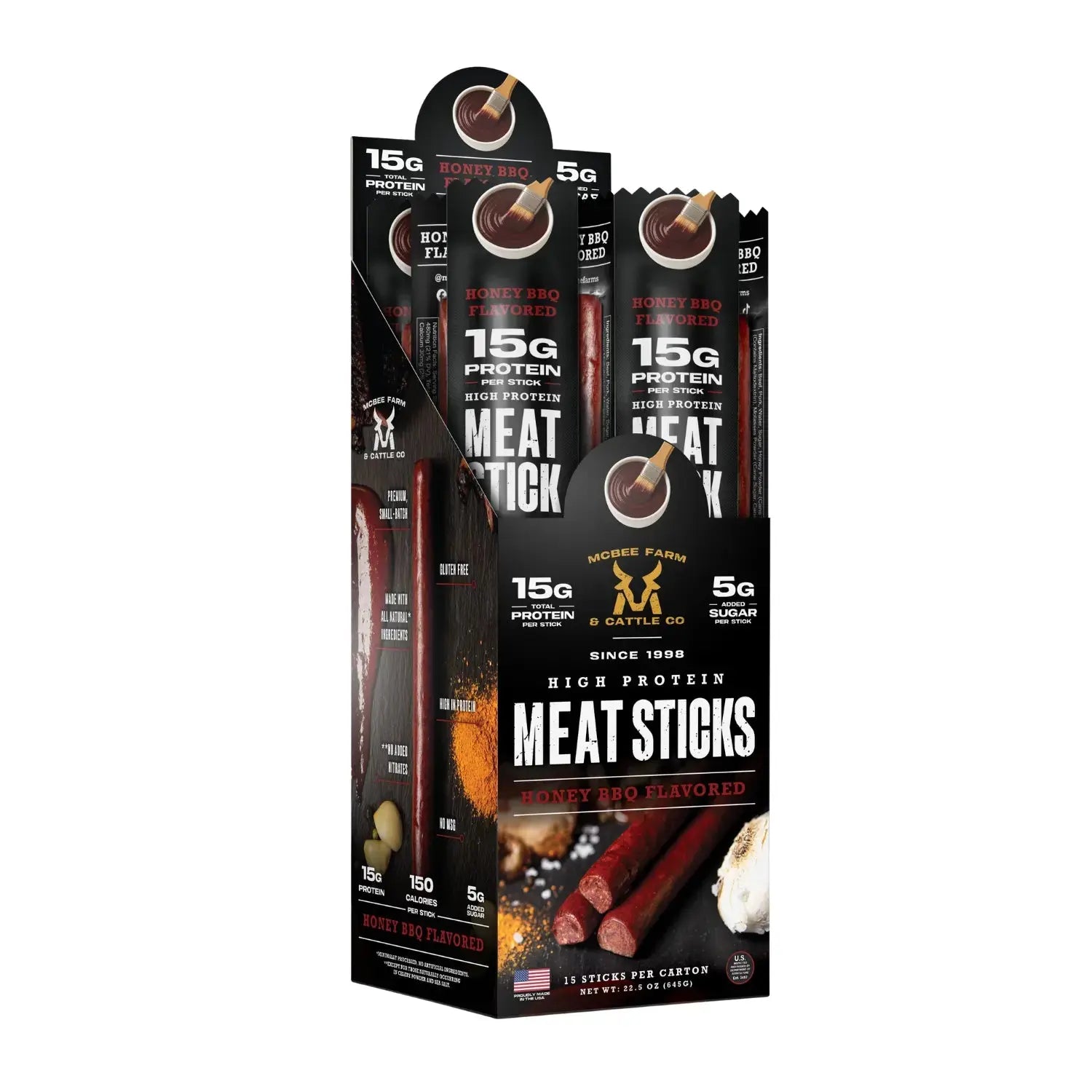 High Protein Meat Sticks (15 Ct) - McBee Meat Company