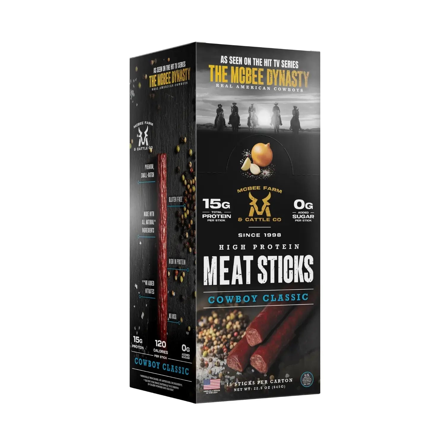 High Protein Meat Sticks (15 Ct) - McBee Meat Company