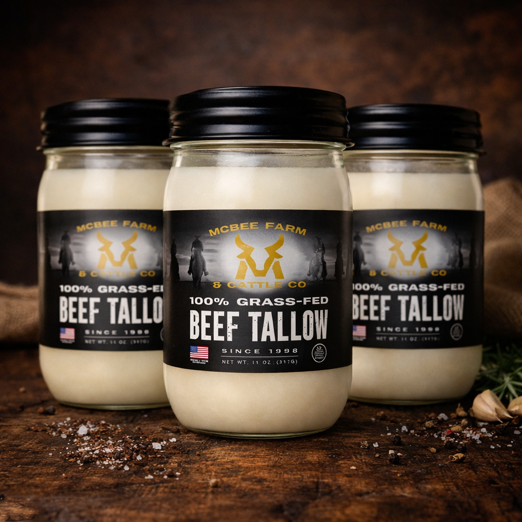 100% Grass-Fed Beef Tallow - McBee Meat Company
