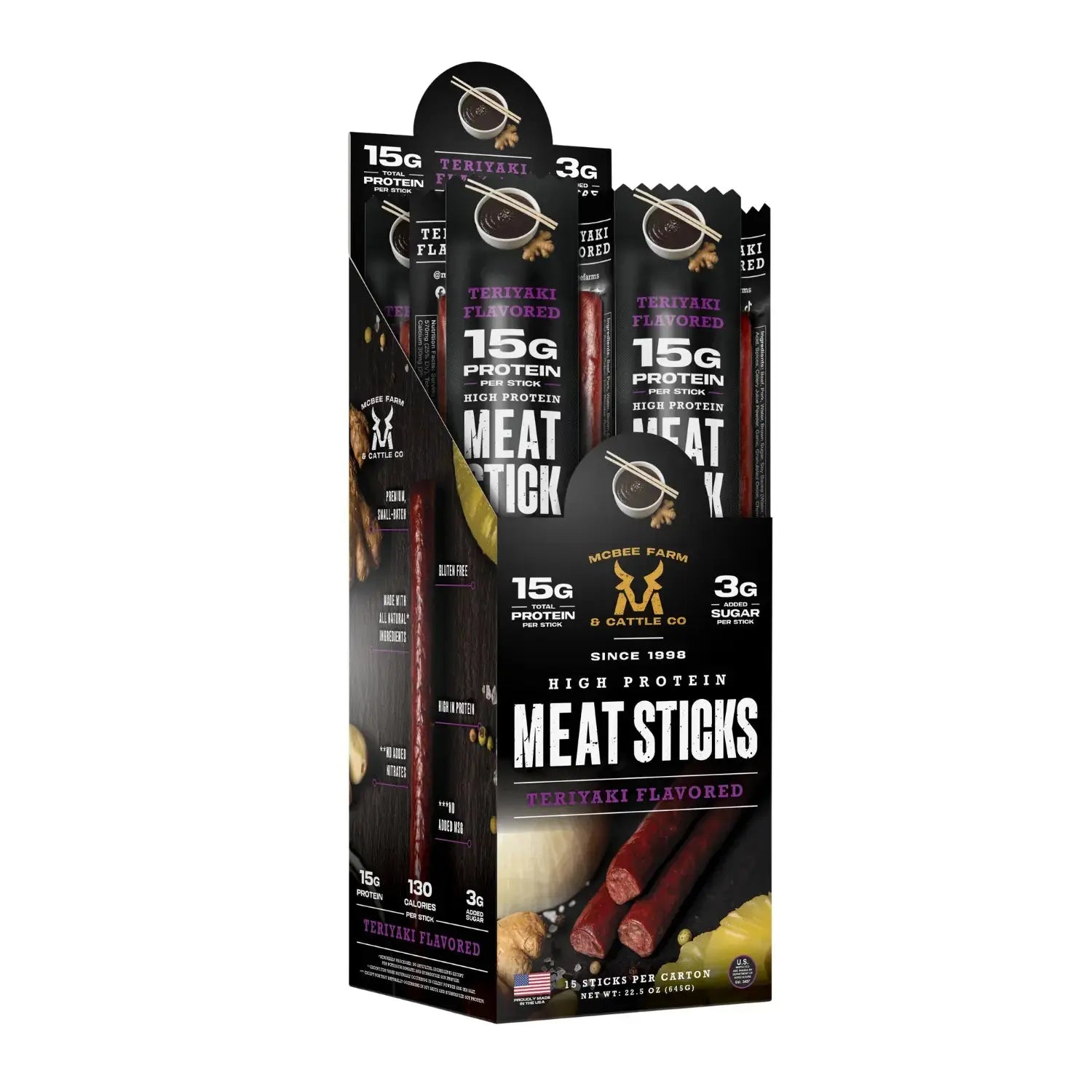 High Protein Meat Sticks (15 Ct) - McBee Meat Company