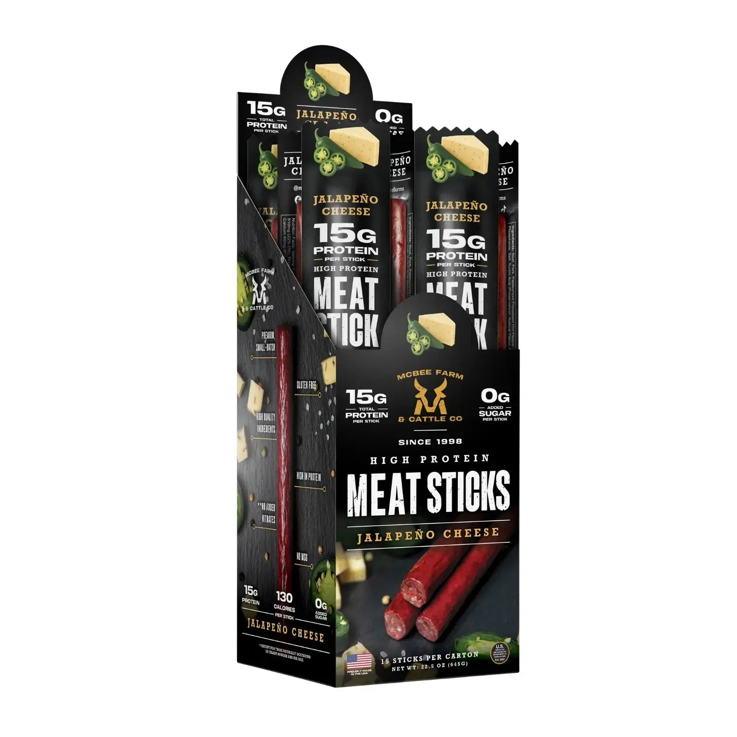 High Protein Meat Sticks (15 Ct) - McBee Meat Company