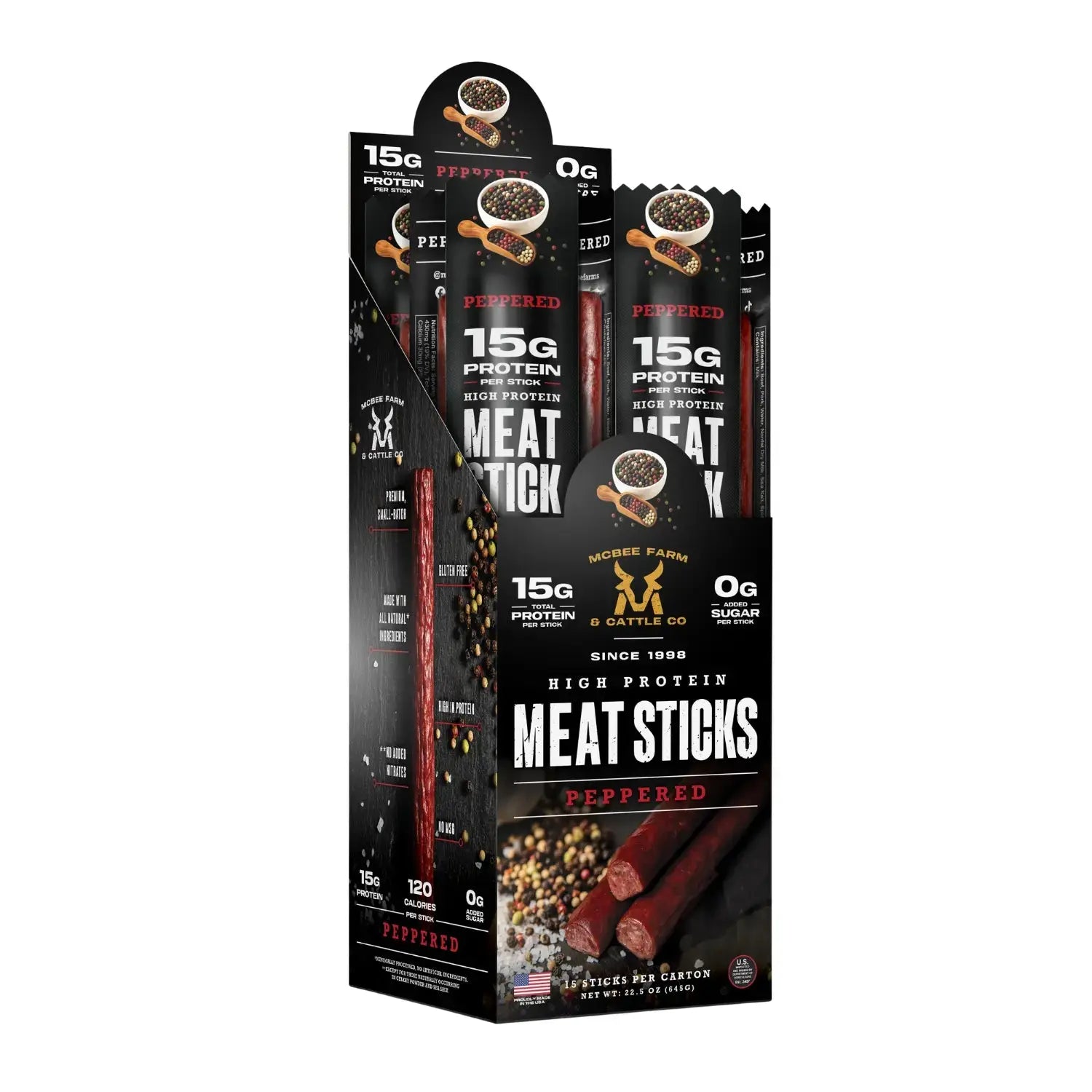 High Protein Meat Sticks (15 Ct) - McBee Meat Company