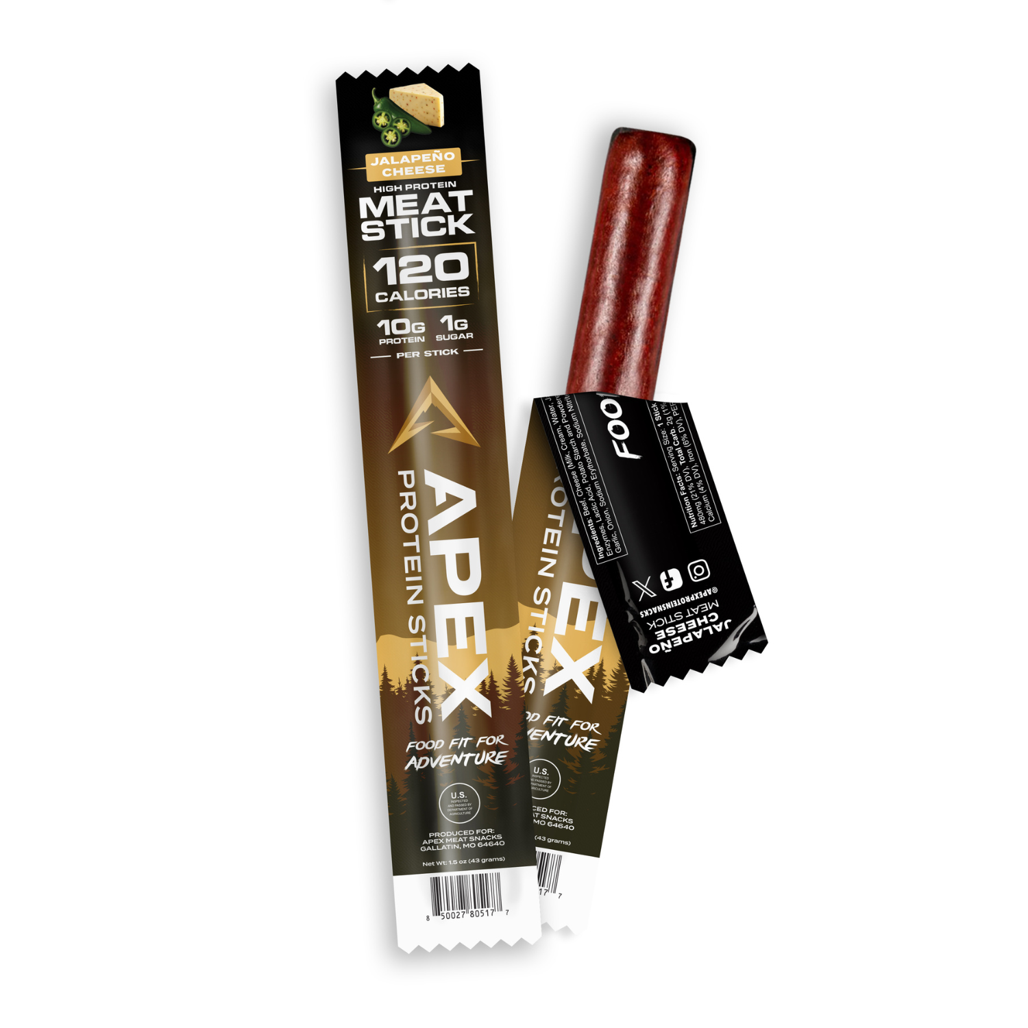 Apex High Protein Meat Stick (Single) - McBee Meat Company