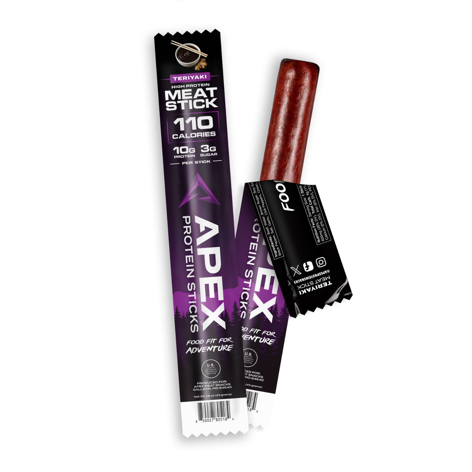Apex High Protein Meat Stick (Single) - McBee Meat Company
