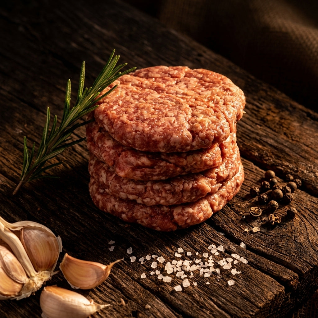 Pork Burger Patties (4 Pack) - McBee Meat Company