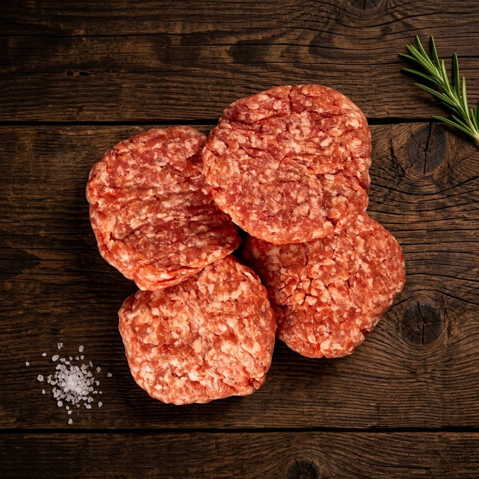 Pork Burger Patties (4 Pack) - McBee Meat Company